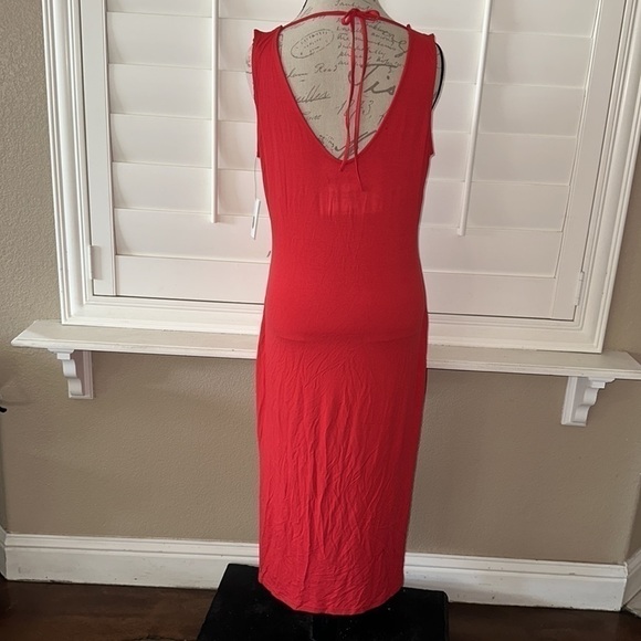 Los Angeles Angels G-III 4Her by Carl Banks Red/Navy Opening Day Maxi Dress - Picture 6 of 13